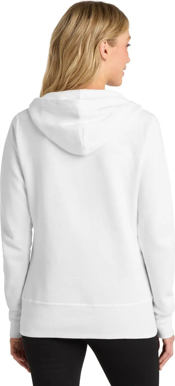 Port & Company Lpc78zh co Women’s Core Fleece Full-zip Hooded Sweatshirt - White
