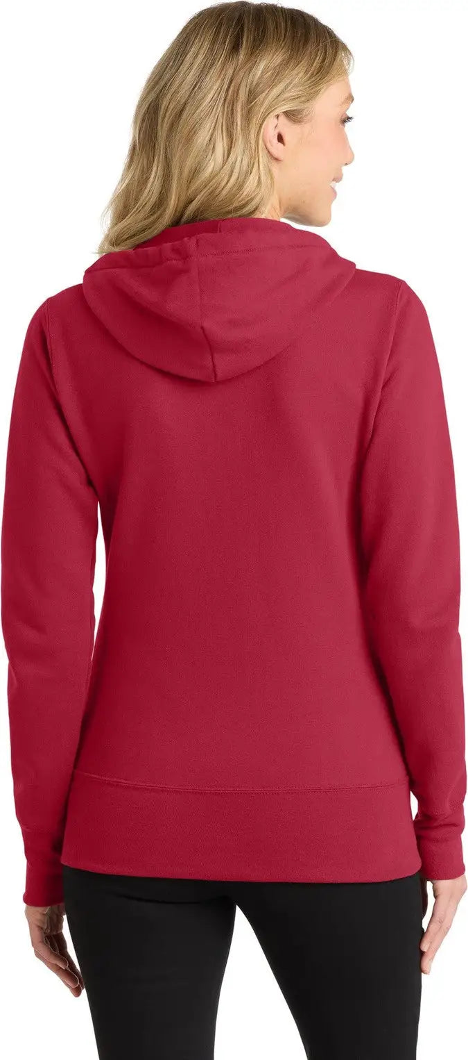 Port & Company Lpc78zh co Women’s Core Fleece Full-zip Hooded Sweatshirt - Red