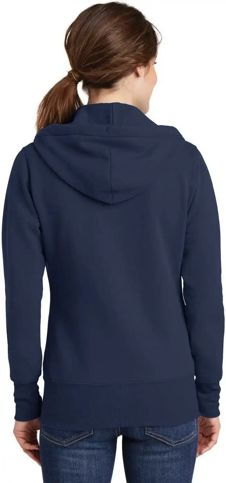 Port & Company Lpc78zh Ladies Core Fleece Full-zip Hooded Sweatshirt - Navy