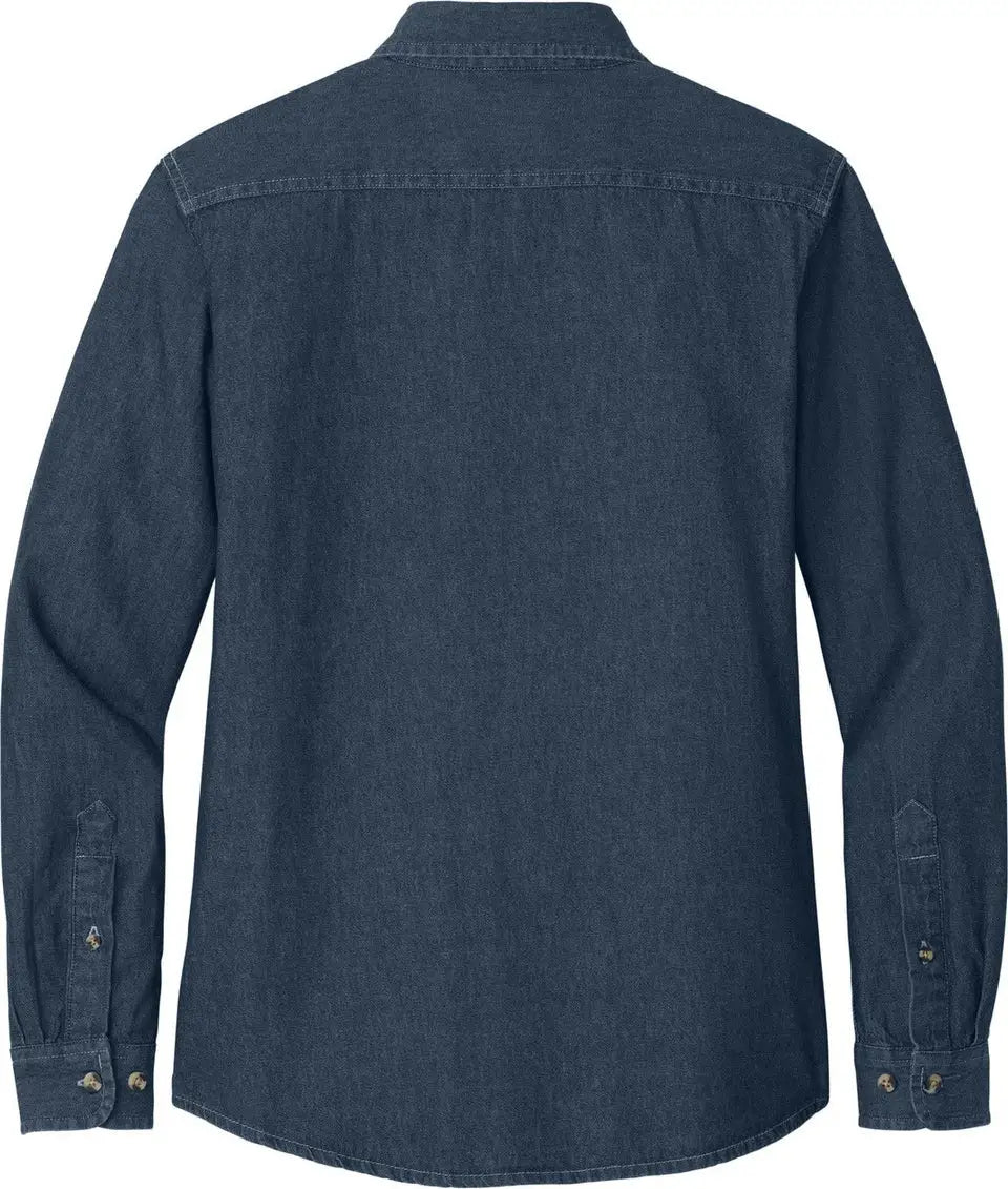 Port & Company Lsp10 co Women’s Long Sleeve Value Denim Shirt - Ink Blue