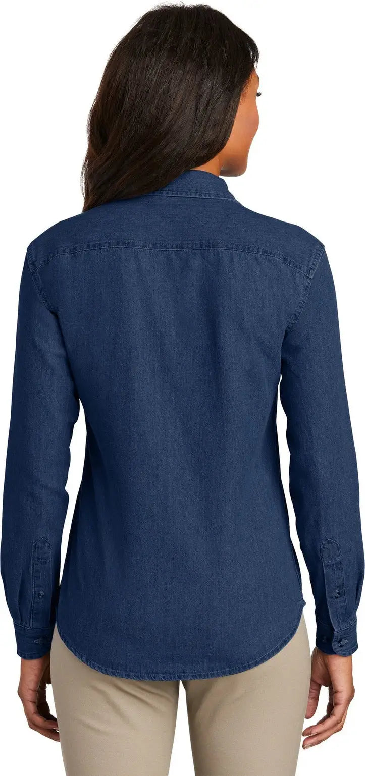 Port & Company Lsp10 co Women’s Long Sleeve Value Denim Shirt - Ink Blue
