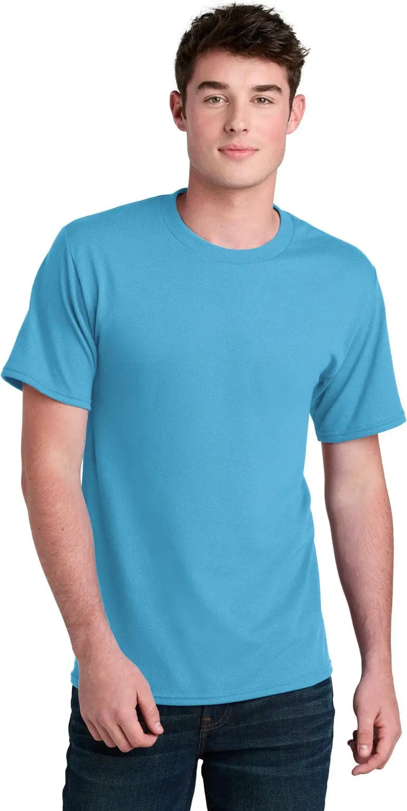 Port & Company Pc01 co Core Blend Recycled Tee - Aquatic Blue - Adult s