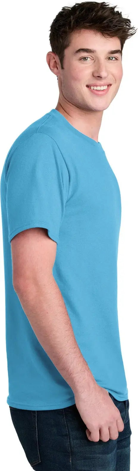 Port & Company Pc01 co Core Blend Recycled Tee - Aquatic Blue