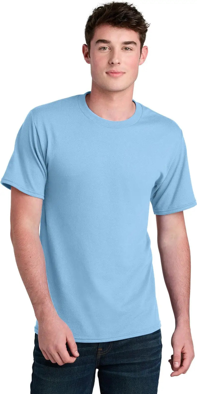 Port & Company Pc01 co Core Blend Recycled Tee - Light Blue - Adult s