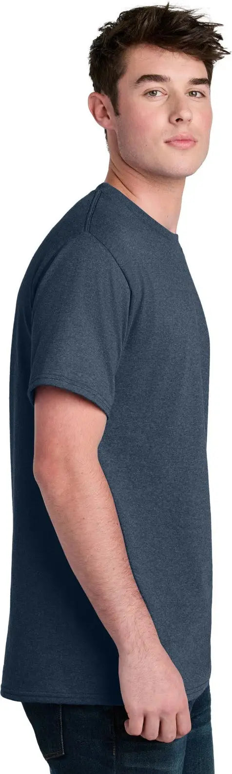 Port & Company Pc01 co Core Blend Recycled Tee - Navy Blue Heather