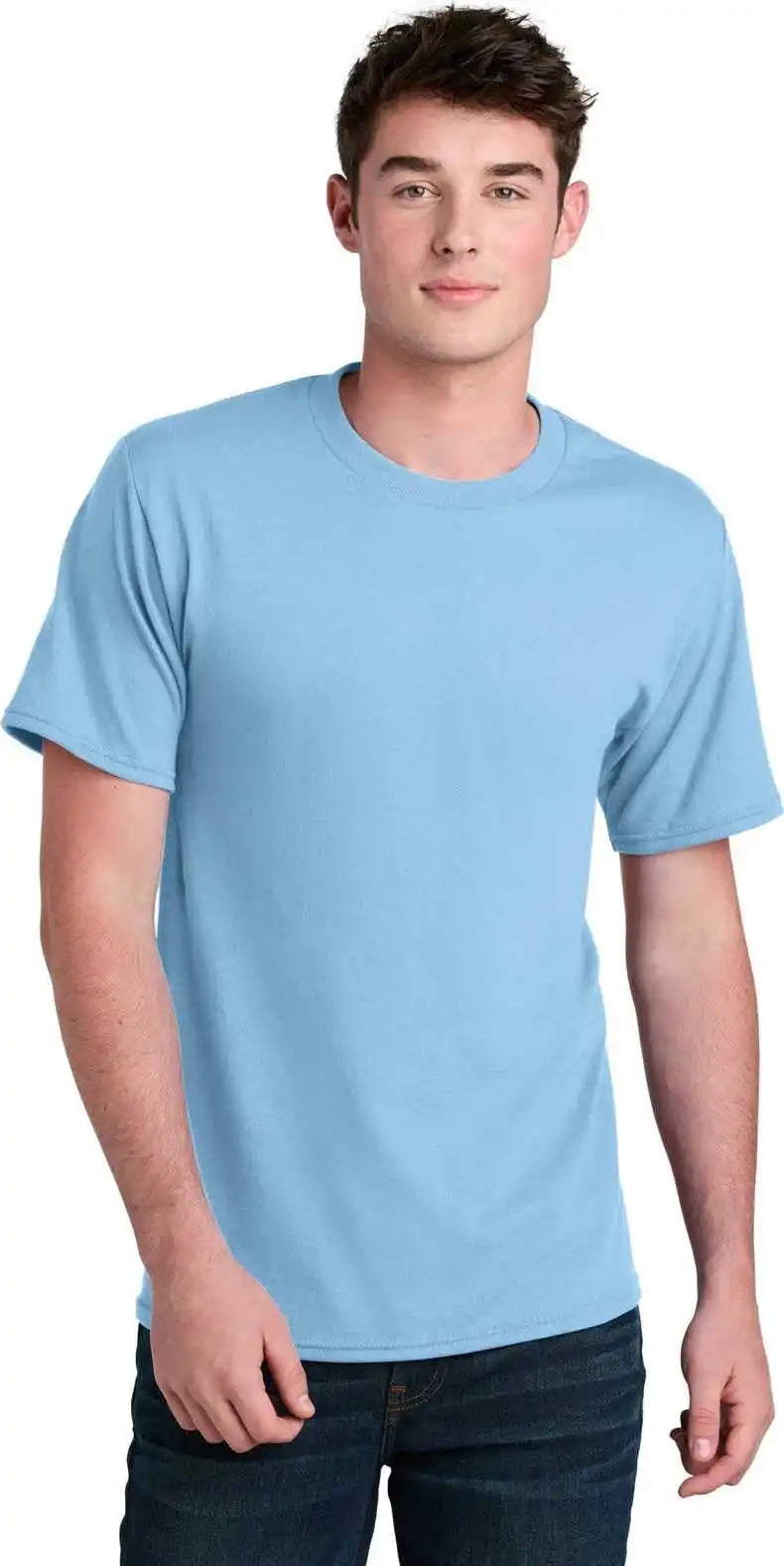 Port & Company Pc01 Core Blend Recycled Tee - Light Blue