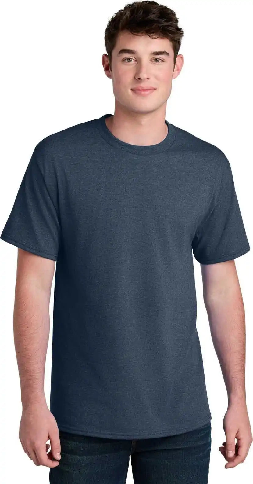 Port &amp; Company Pc01 Core Blend Recycled Tee Nvybluhthr