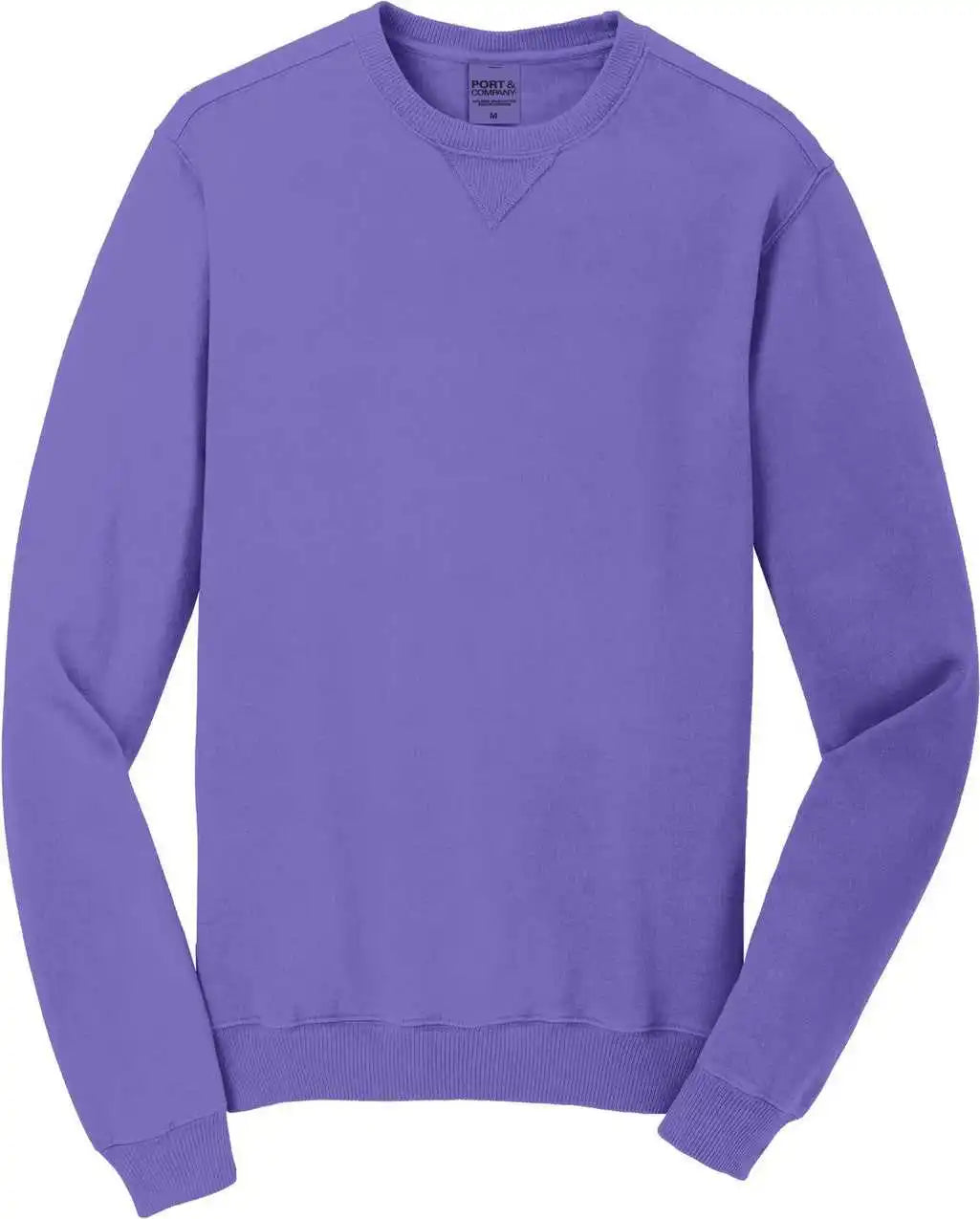 Port & Company Pc098 Beach Wash Garment-dyed Crewneck Sweatshirt - Amethyst