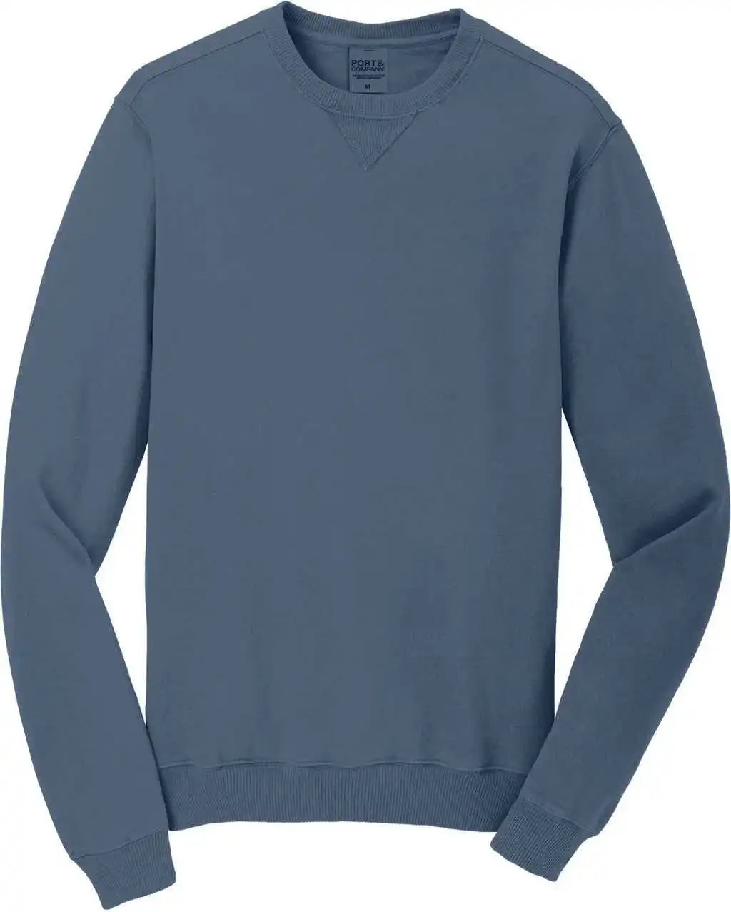 Port & Company Pc098 Beach Wash Garment-dyed Crewneck Sweatshirt - Denim Blue