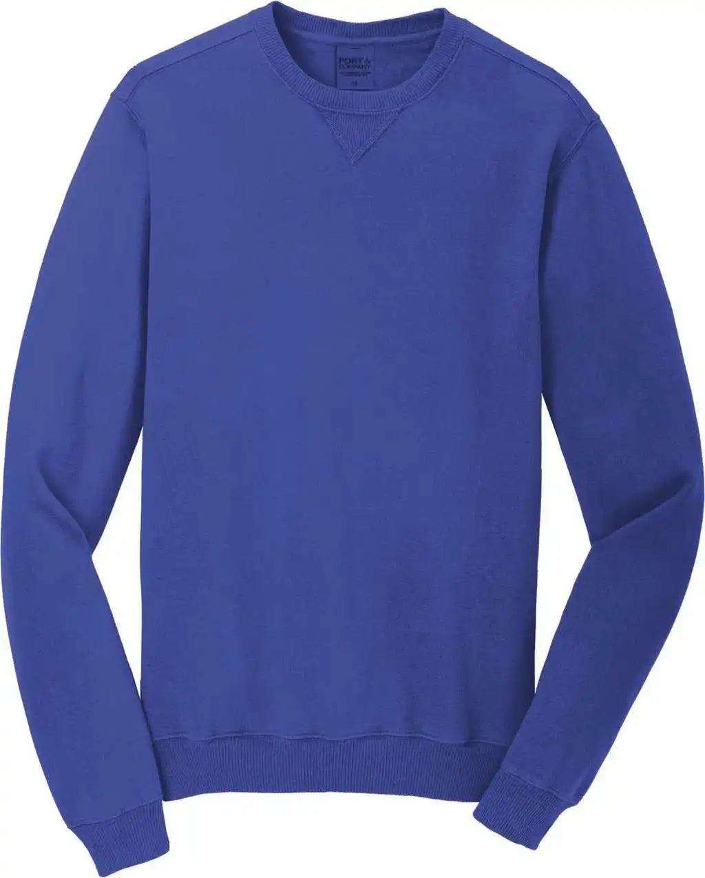 Port &amp; Company Pc098 Beach Wash Garment Dyed Crewneck Sweatshirt Blueiris