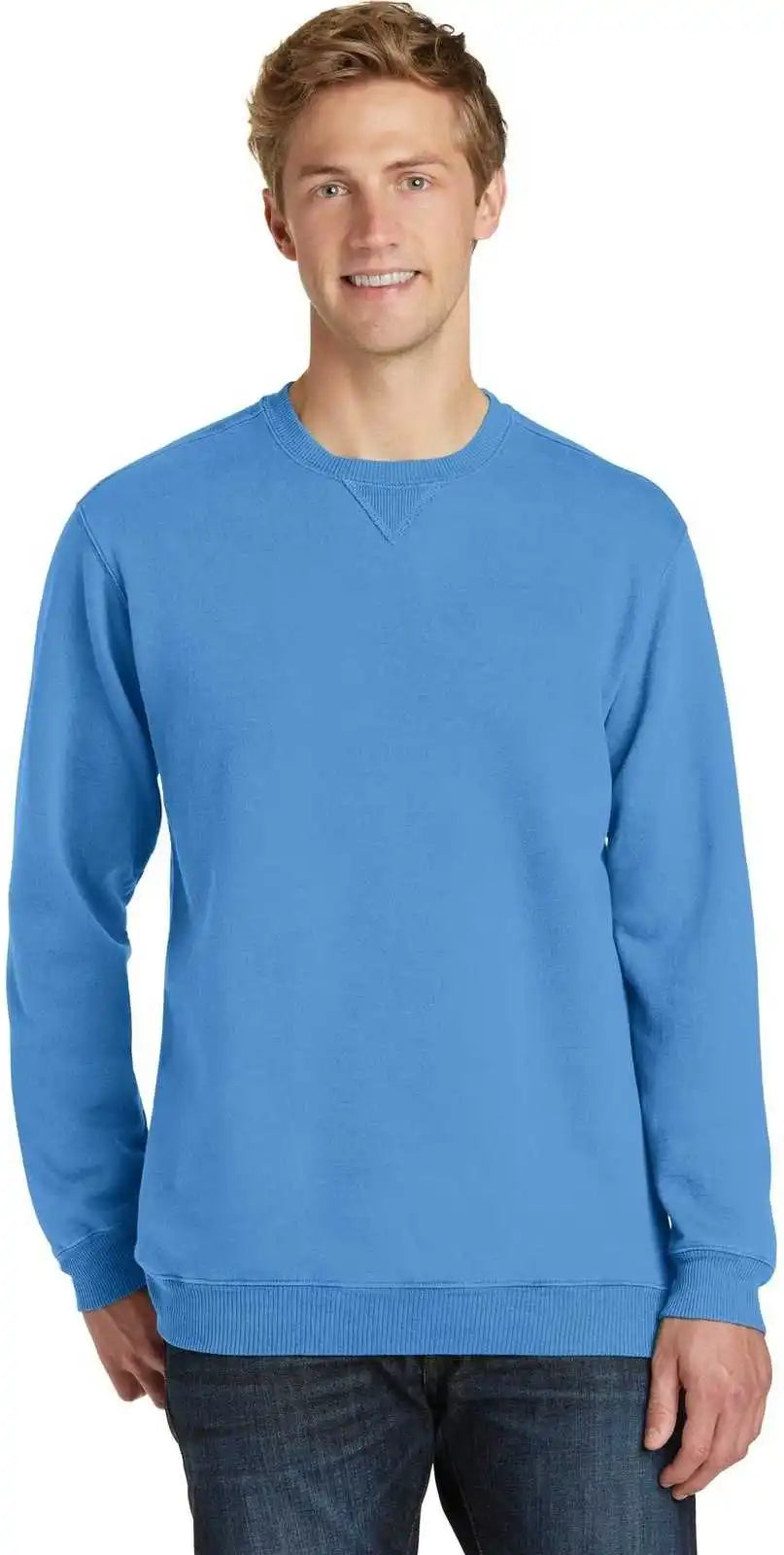 Port & Company Pc098 Beach Wash Garment-dyed Sweatshirt - Blue Moon