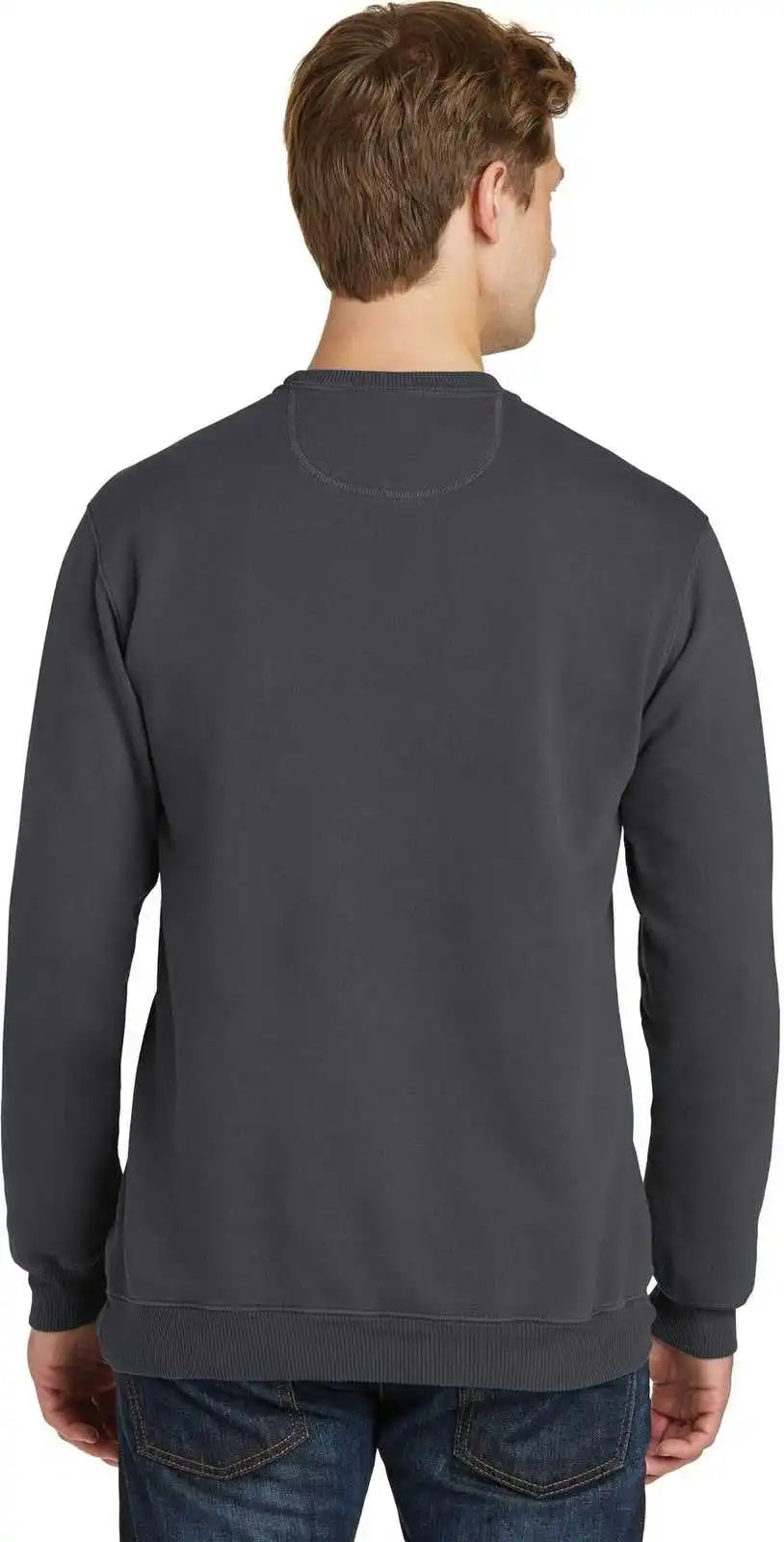 Port &amp; Company Pc098 Beach Wash Garment Dyed Sweatshirt Coal