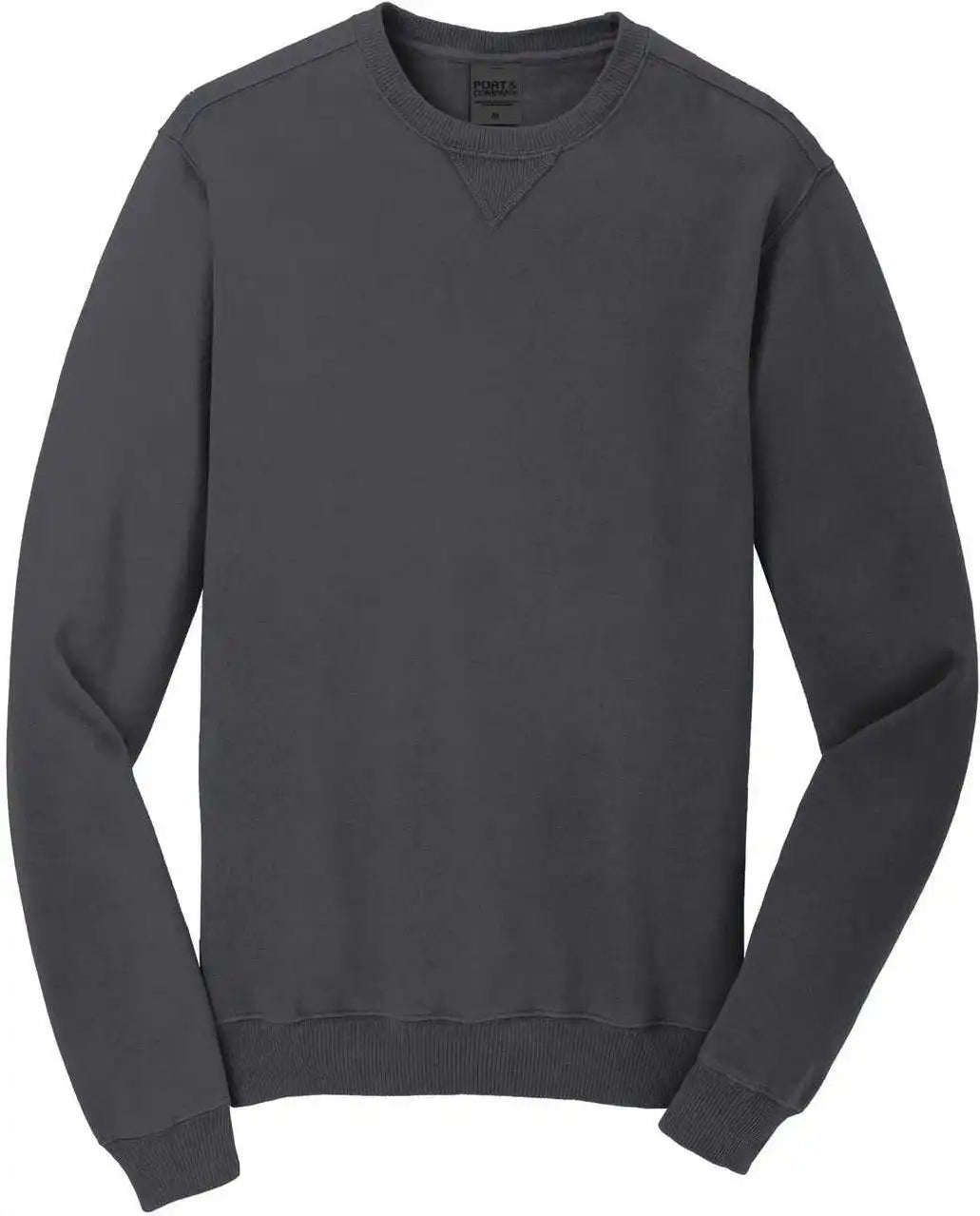 Port &amp; Company Pc098 Beach Wash Garment Dyed Sweatshirt Coal