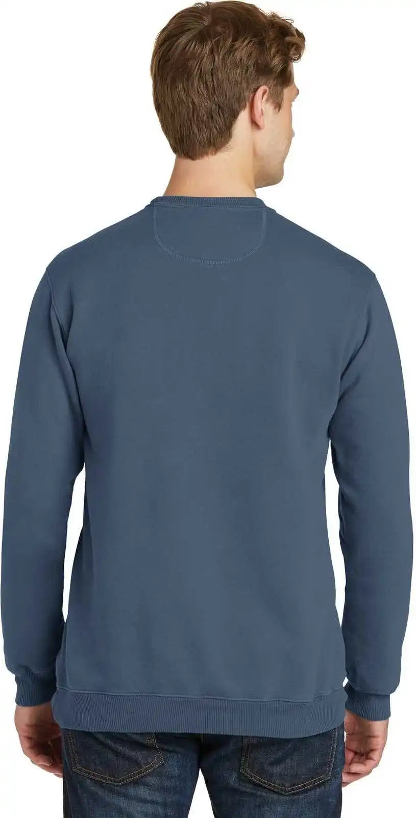 Port & Company Pc098 Beach Wash Garment-dyed Sweatshirt - Denim Blue
