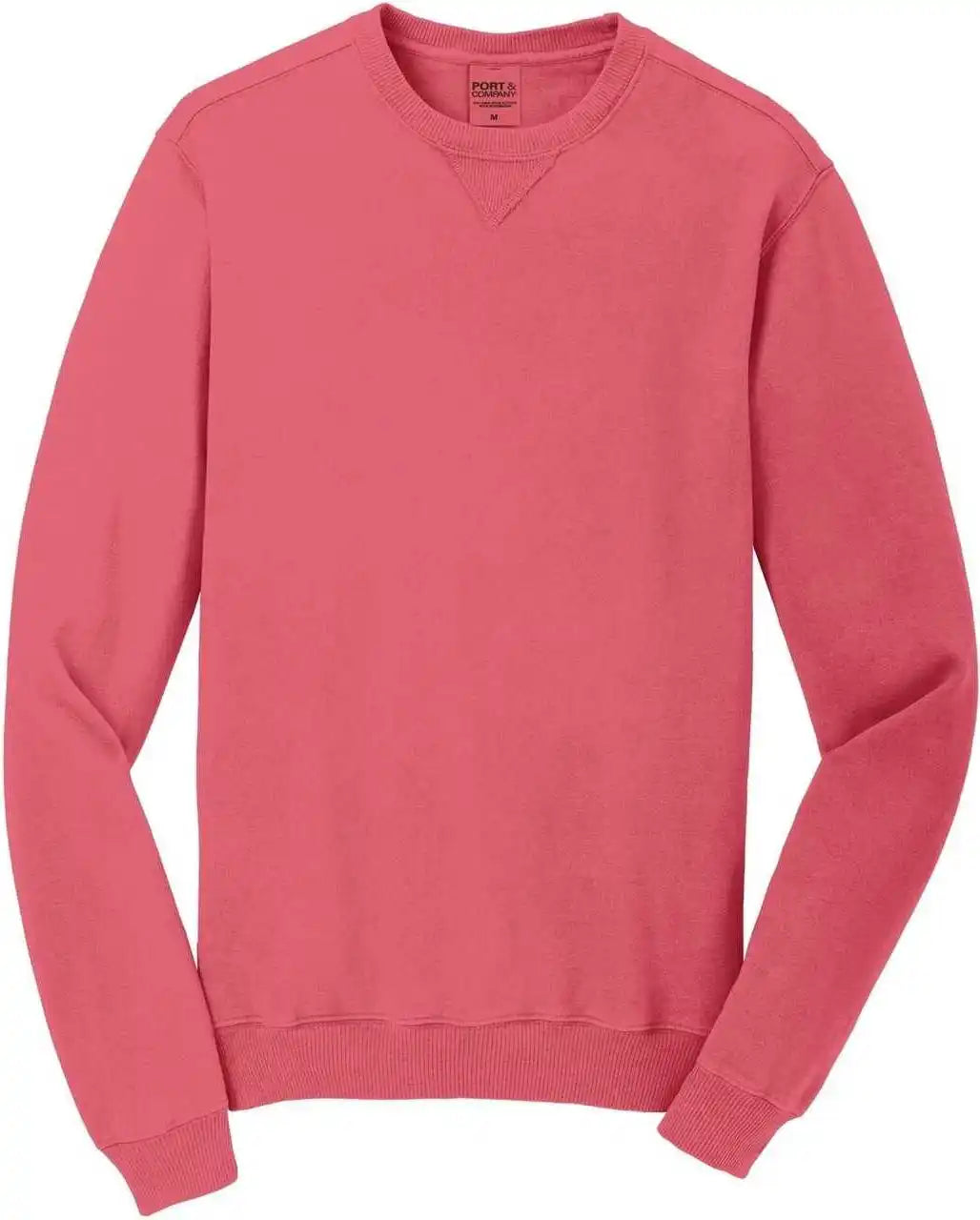 Port &amp; Company Pc098 Beach Wash Garment Dyed Sweatshirt Fruit Punch