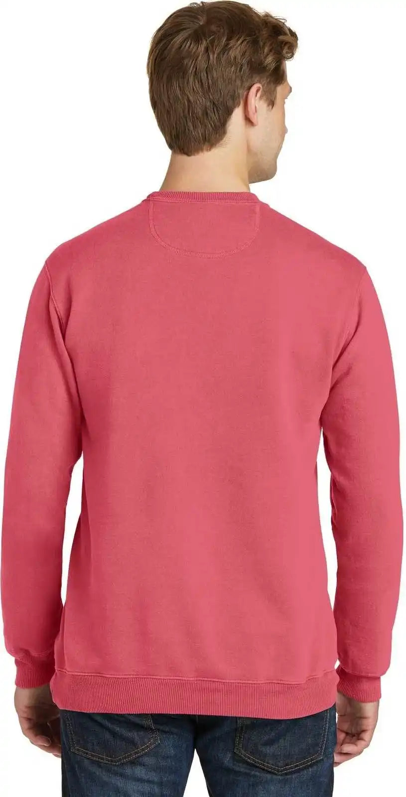 Port &amp; Company Pc098 Beach Wash Garment Dyed Sweatshirt Fruit Punch