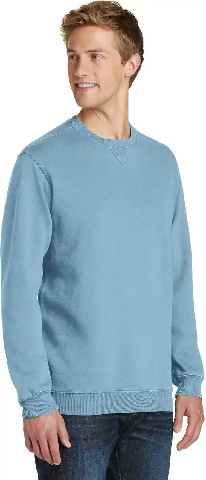 Port &amp; Company Pc098 Beach Wash Garment Dyed Sweatshirt Mist