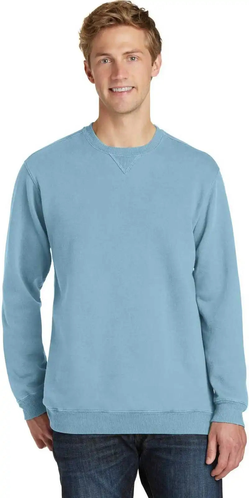 Port &amp; Company Pc098 Beach Wash Garment Dyed Sweatshirt Mist