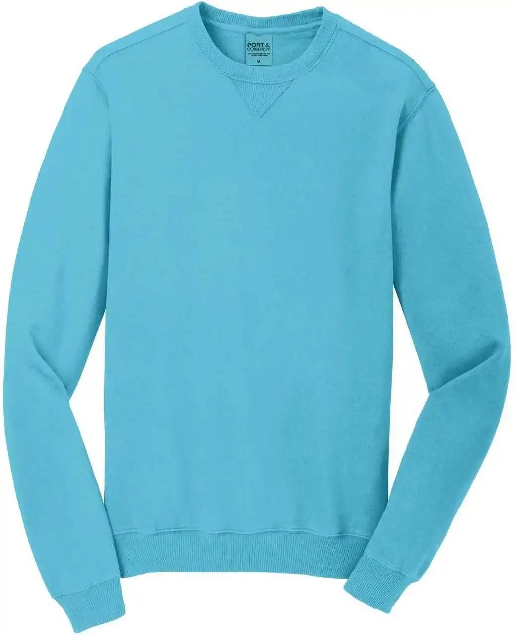 Port &amp; Company Pc098 Beach Wash Garment-dyed Sweatshirt - Tidal Wave