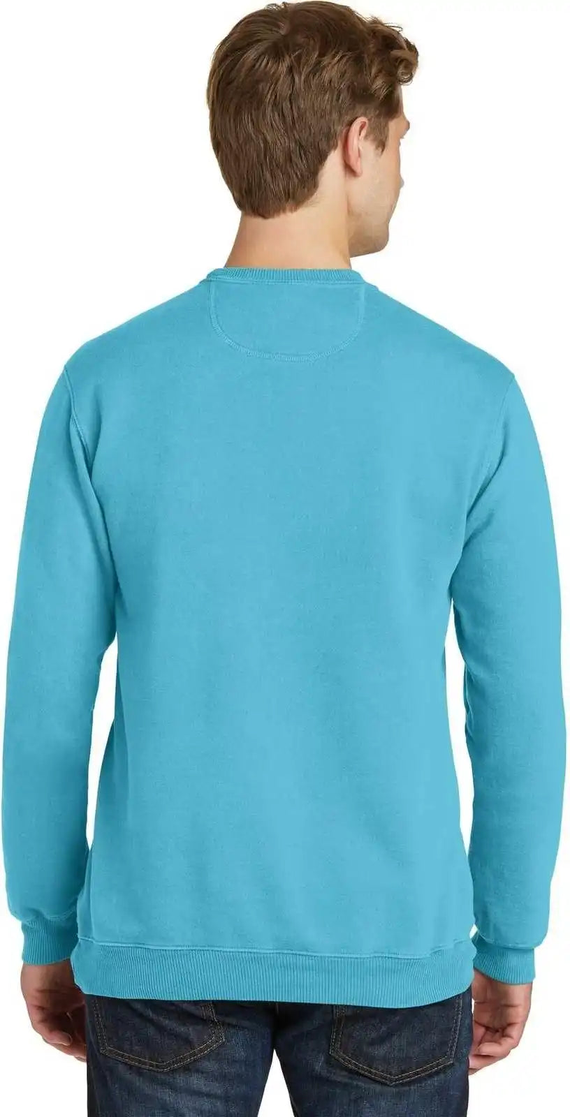 Port &amp; Company Pc098 Beach Wash Garment-dyed Sweatshirt - Tidal Wave