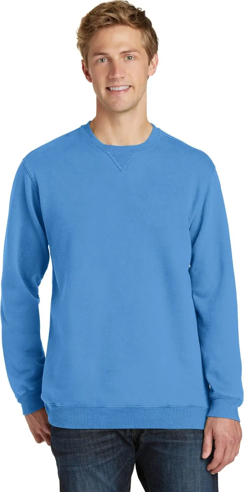 Port & Company Pc098 co Beach Wash Garment-dyed Crewneck Sweatshirt - Blue Moon - Adult s