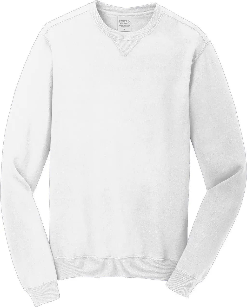 Port & Company Pc098 co Beach Wash Garment-dyed Crewneck Sweatshirt - White
