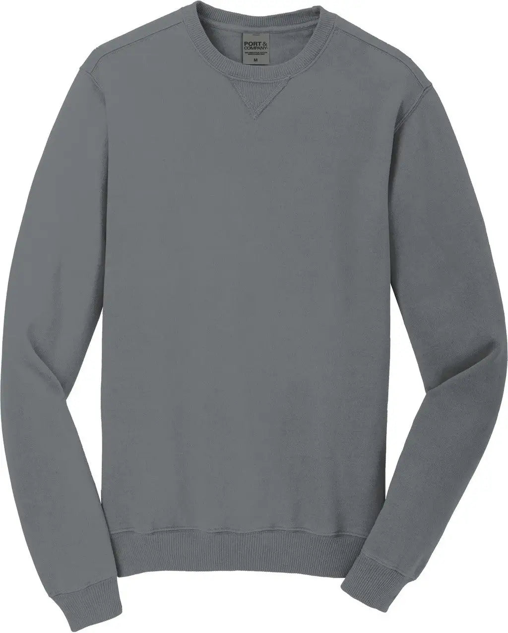 Port & Company Pc098 co Beach Wash Garment-dyed Crewneck Sweatshirt - Pewter