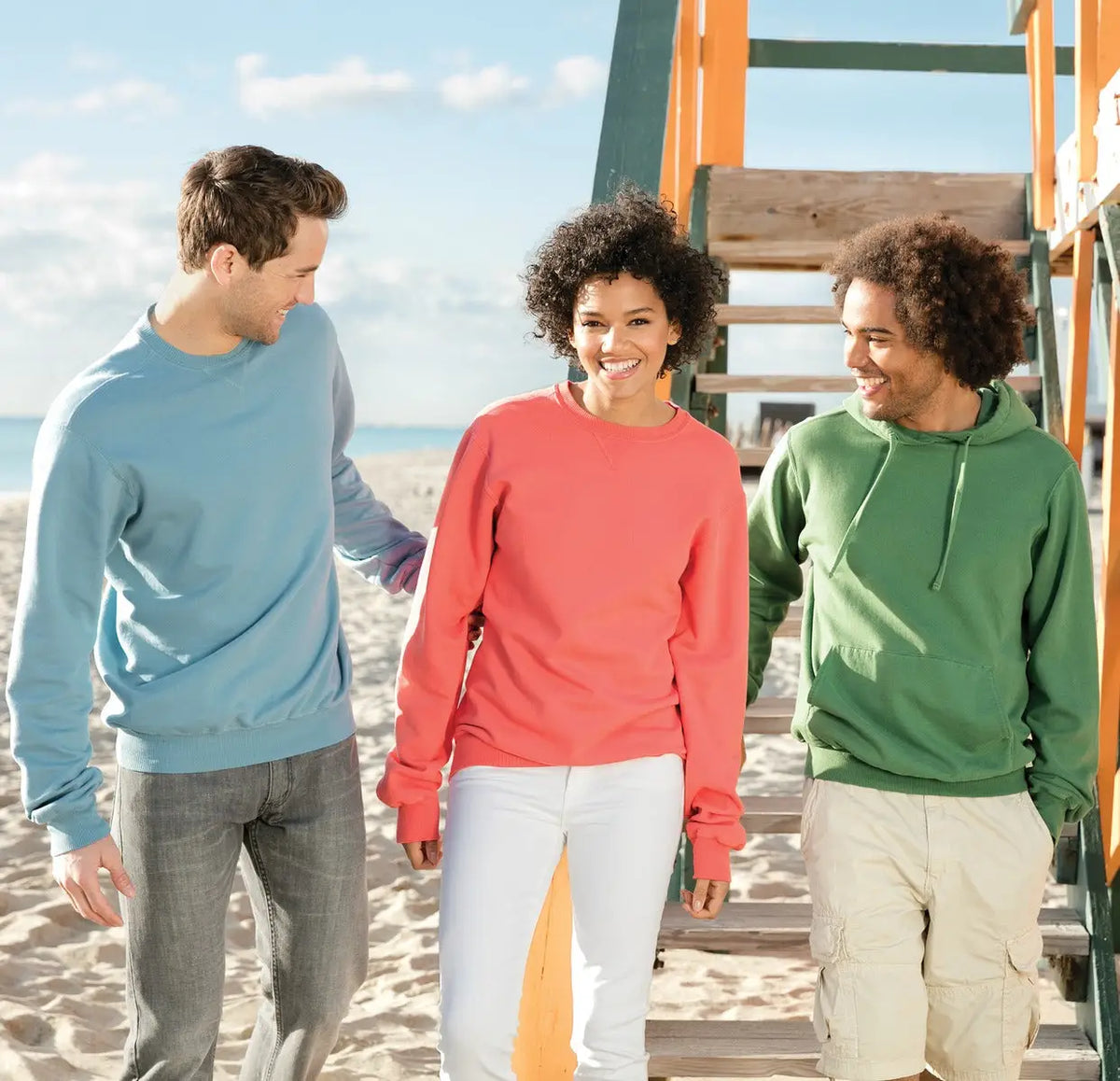 Port & Company Pc098 co Beach Wash Garment-dyed Crewneck Sweatshirt - Fruit Punch