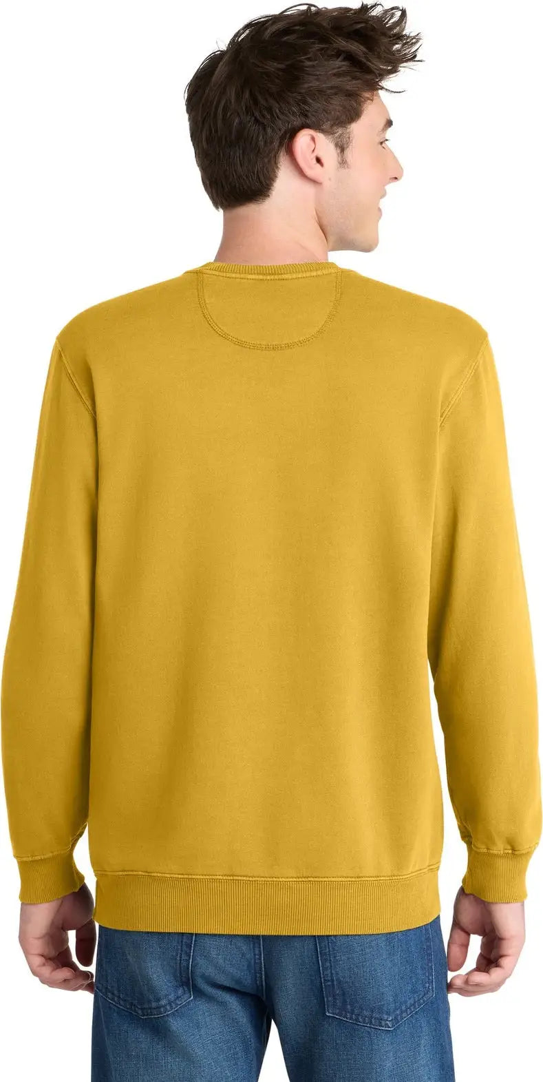 Port & Company Pc098 co Beach Wash Garment-dyed Crewneck Sweatshirt - Dijon