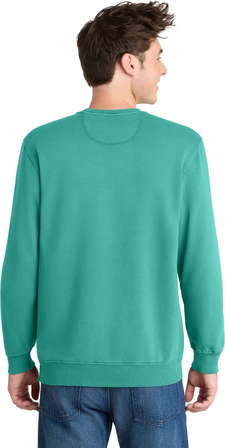 Port & Company Pc098 co Beach Wash Garment-dyed Crewneck Sweatshirt - Peacock