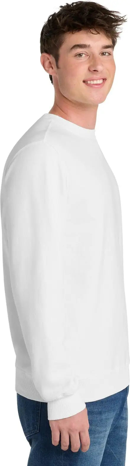 Port & Company Pc098 co Beach Wash Garment-dyed Crewneck Sweatshirt - White