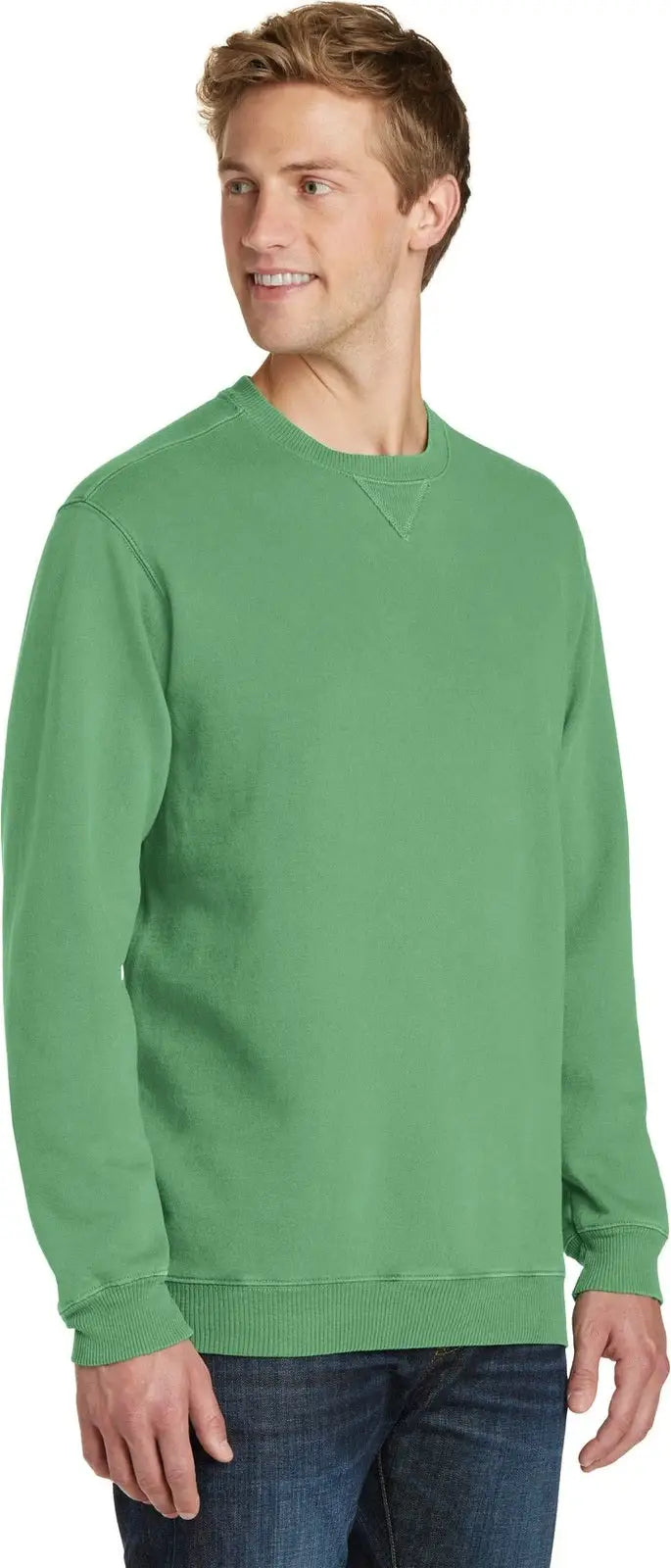 Port & Company Pc098 co Beach Wash Garment-dyed Crewneck Sweatshirt - Safari