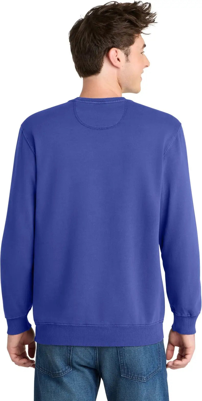 Port & Company Pc098 co Beach Wash Garment-dyed Crewneck Sweatshirt - Blue Iris