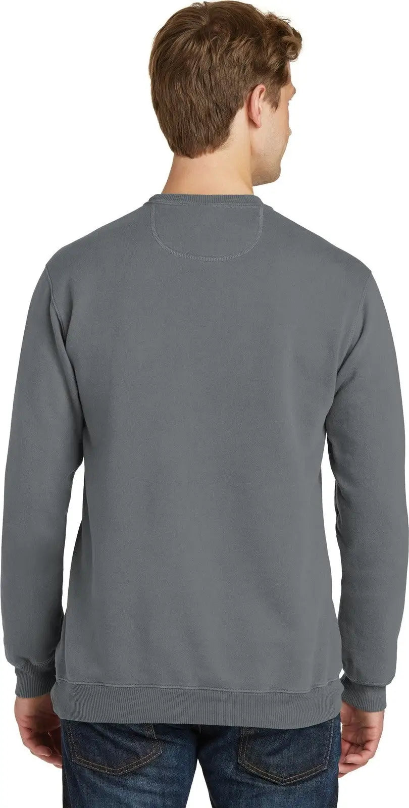 Port & Company Pc098 co Beach Wash Garment-dyed Crewneck Sweatshirt - Pewter