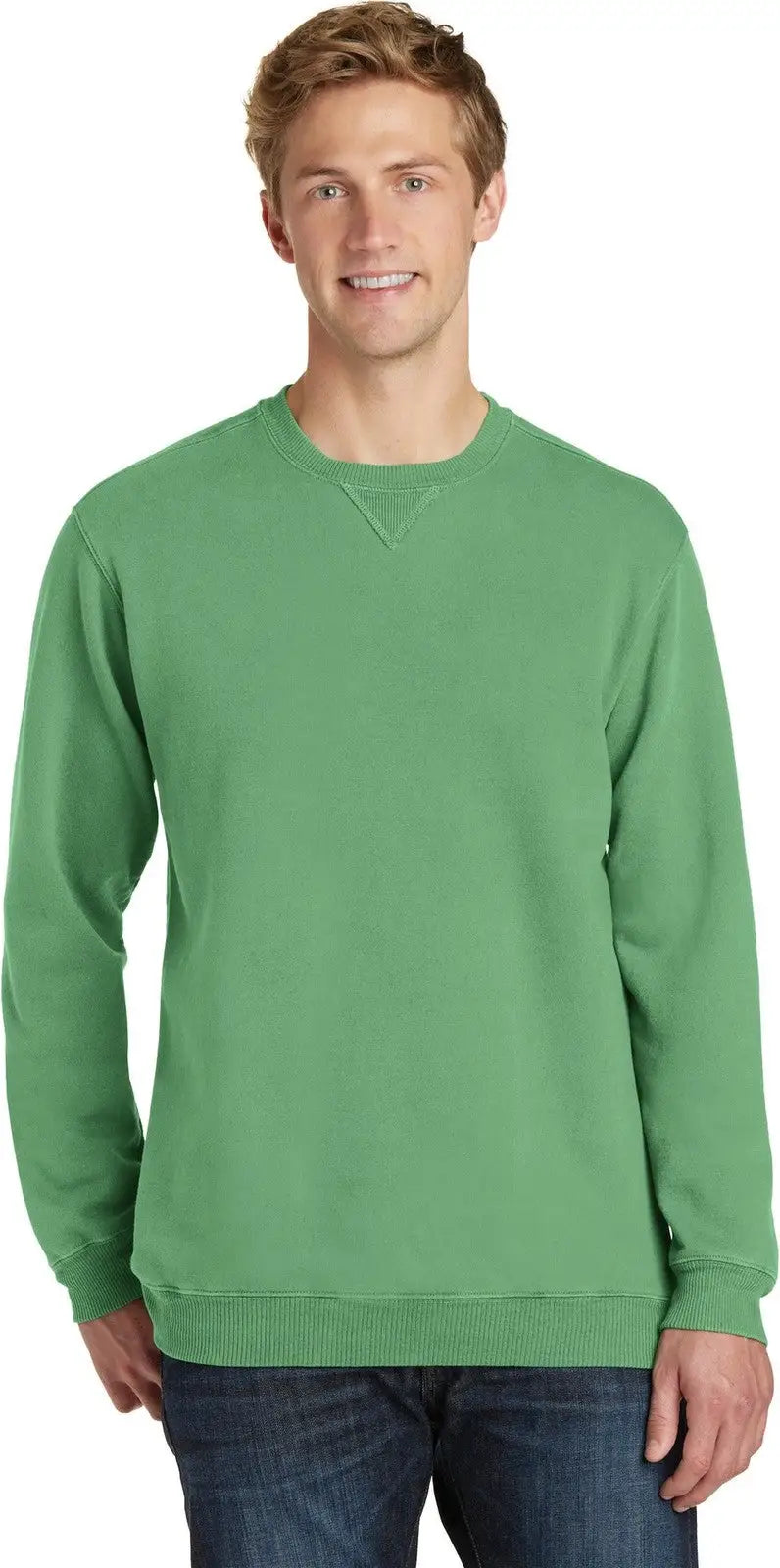 Port & Company Pc098 co Beach Wash Garment-dyed Crewneck Sweatshirt - Safari - Adult s