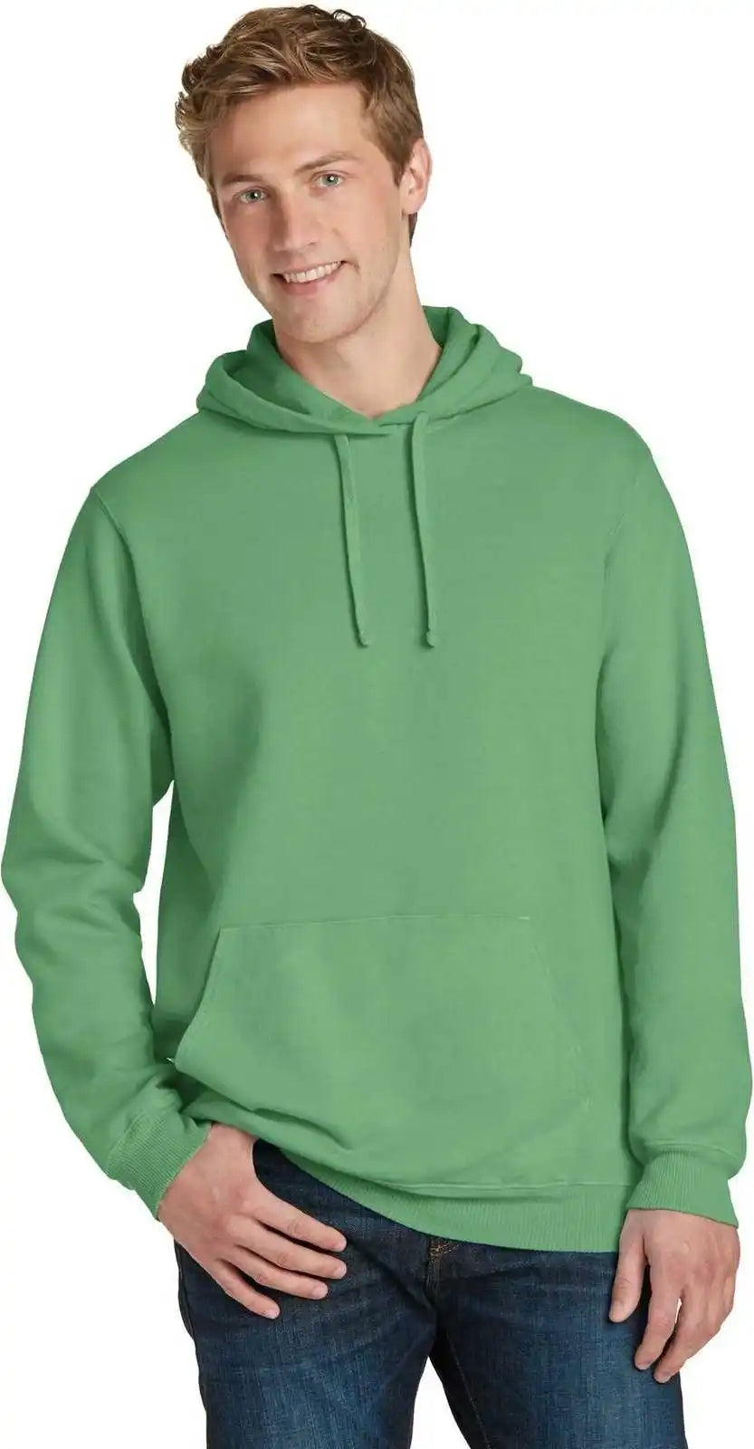 Port & Company Pc098h Beach Wash Garment-dyed Pullover Hooded Sweatshirt - Safari