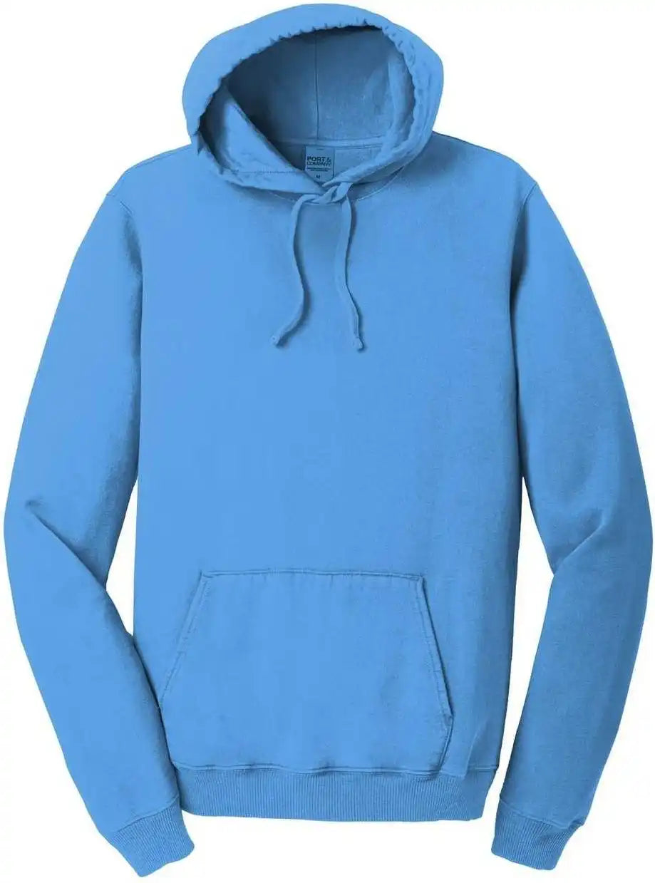 Port &amp; Company Pc098h Beach Wash Garment-dyed Pullover Hooded Sweatshirt - Blue Moon