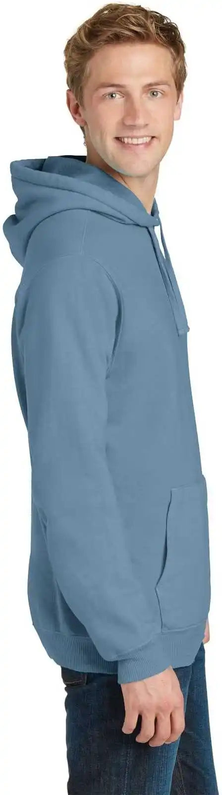 Port &amp; Company Pc098h Beach Wash Garment Dyed Pullover Hooded Sweatshirt Mist