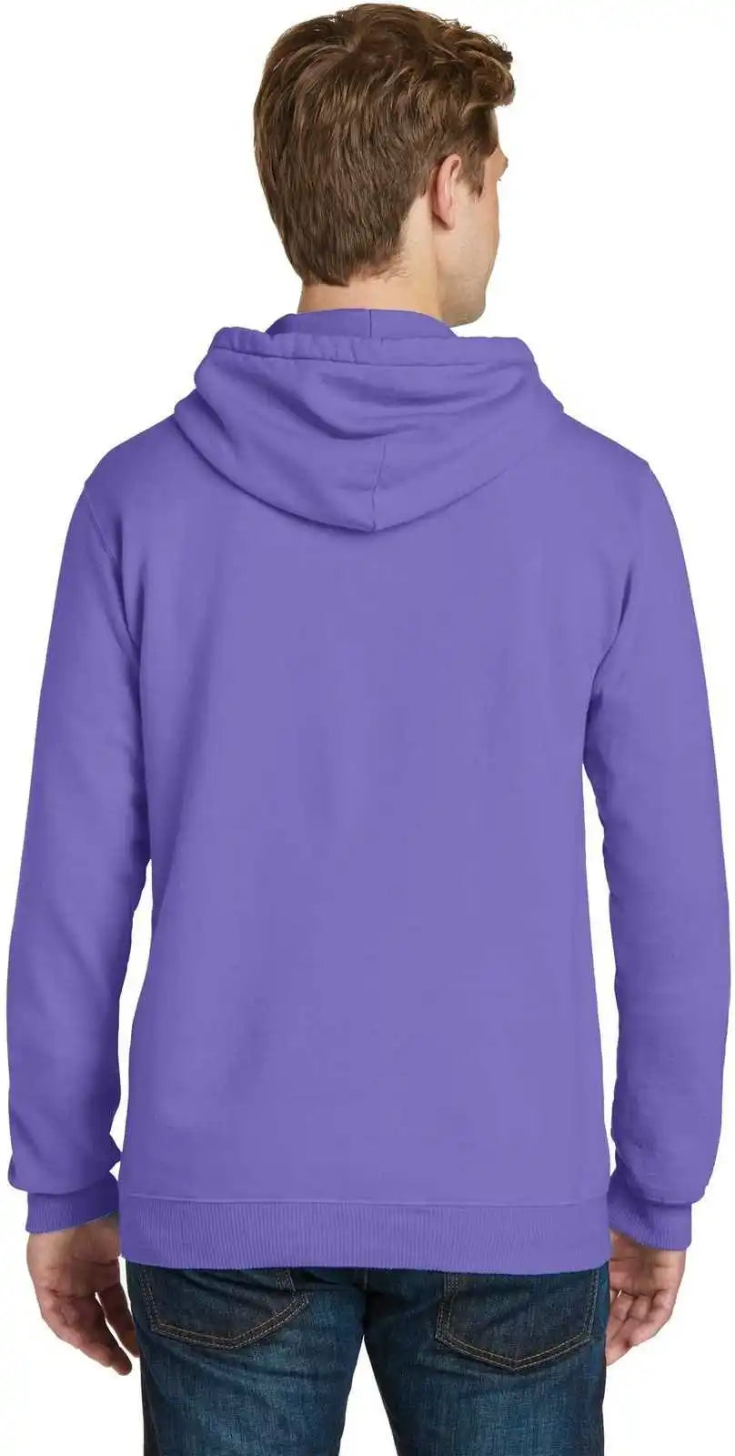 Port &amp; Company Pc098h Beach Wash Garment Dyed Pullover Hooded Sweatshirt Amethyst