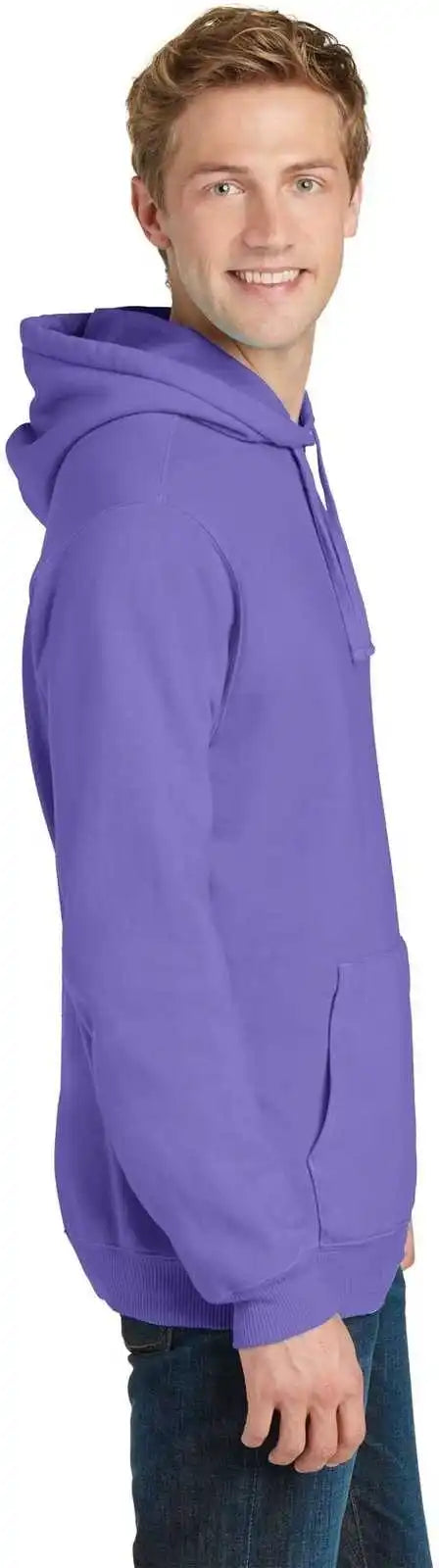 Port &amp; Company Pc098h Beach Wash Garment Dyed Pullover Hooded Sweatshirt Amethyst
