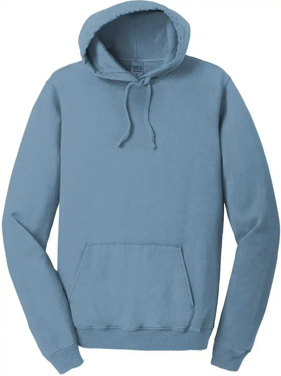 Port &amp; Company Pc098h Beach Wash Garment Dyed Pullover Hooded Sweatshirt Mist