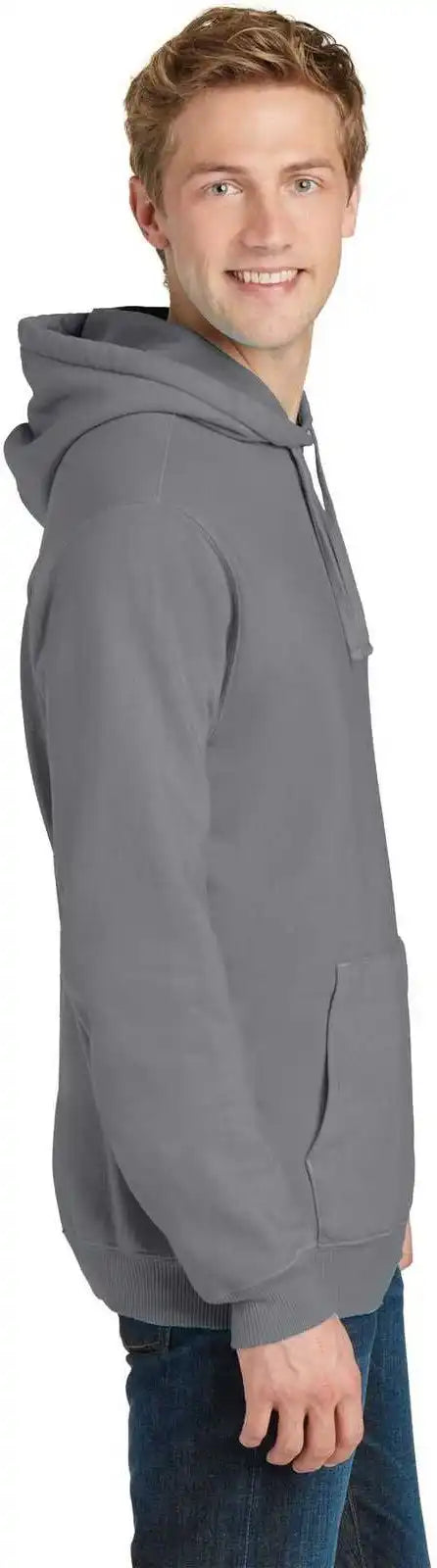 Port & Company Pc098h Beach Wash Garment-dyed Pullover Hooded Sweatshirt - Coal