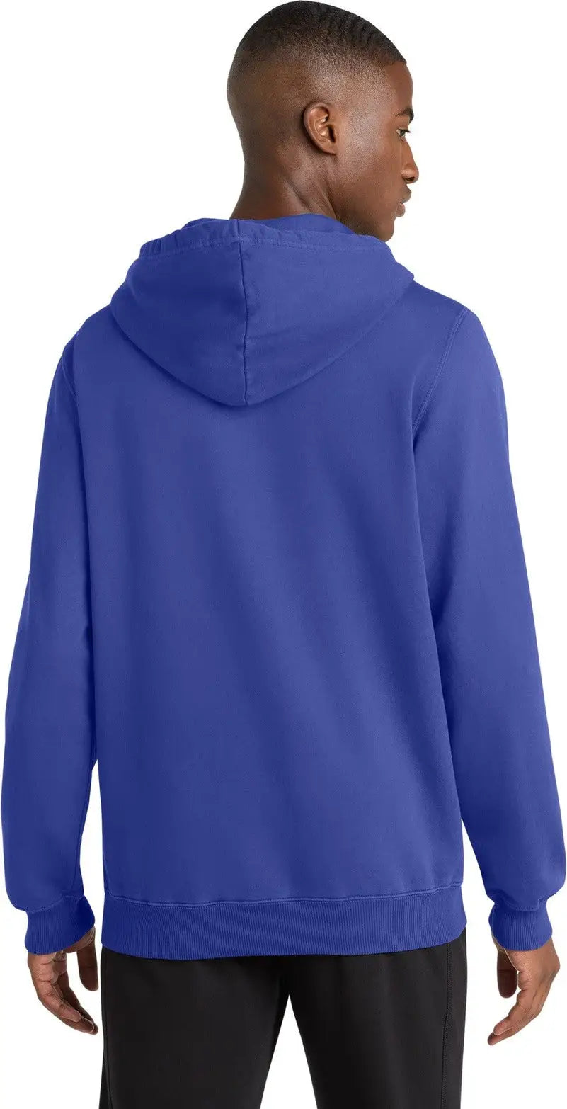 Port & Company Pc098h co Beach Wash Garment-dyed Pullover Hooded Sweatshirt - Blue Iris