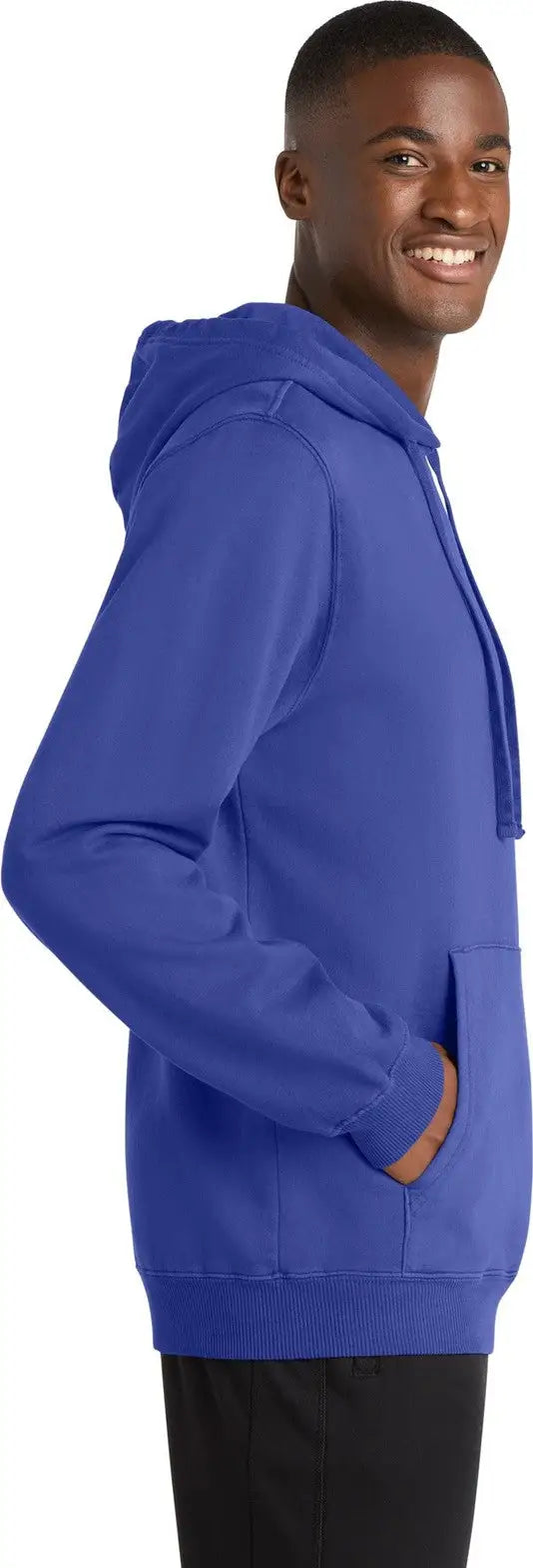 Port & Company Pc098h co Beach Wash Garment-dyed Pullover Hooded Sweatshirt - Blue Iris