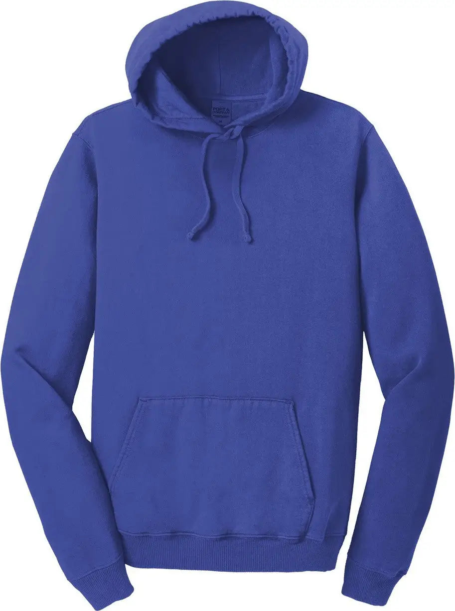 Port & Company Pc098h co Beach Wash Garment-dyed Pullover Hooded Sweatshirt - Blue Iris