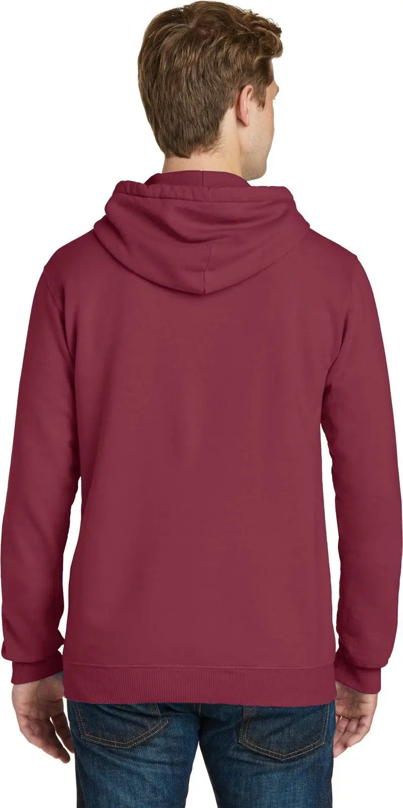 Port & Company Pc098h co Beach Wash Garment-dyed Pullover Hooded Sweatshirt - Merlot