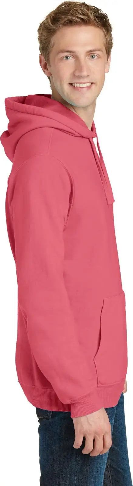 Port & Company Pc098h co Beach Wash Garment-dyed Pullover Hooded Sweatshirt - Fruit Punch