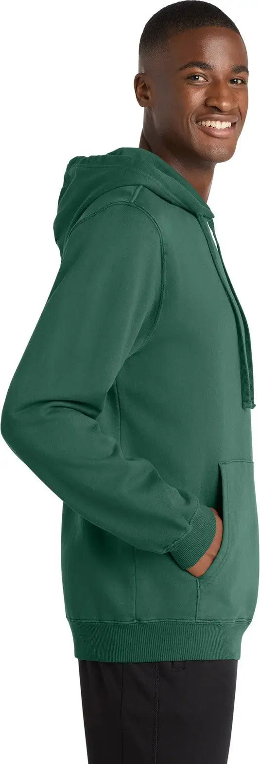 Port & Company Pc098h co Beach Wash Garment-dyed Pullover Hooded Sweatshirt - Nordic Green