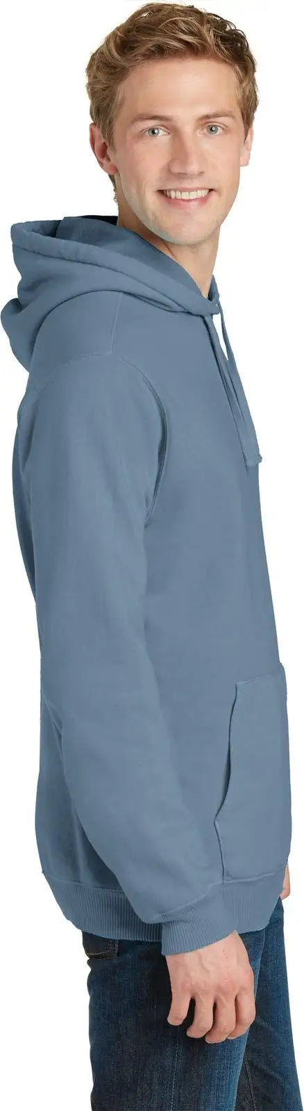 Port & Company Pc098h co Beach Wash Garment-dyed Pullover Hooded Sweatshirt - Denim Blue
