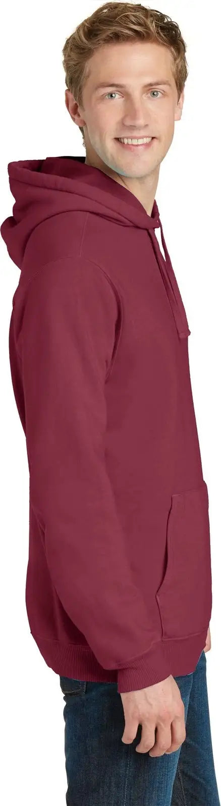Port & Company Pc098h co Beach Wash Garment-dyed Pullover Hooded Sweatshirt - Merlot